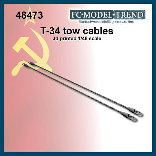 48473 Cable de remolque para T34, Su85, SU122, etc. escala 1/48.