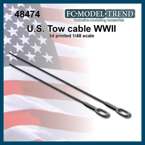 48474 Cable de remolque U.S.A. WWII, escala 1/48.
