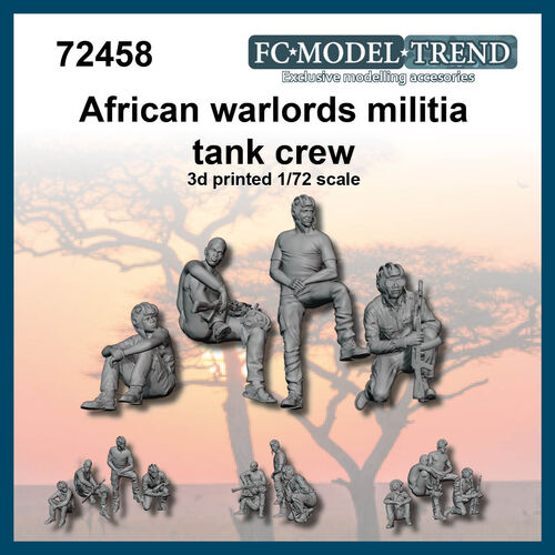 72458 African warlords militia tank crew, 1/72 scale.