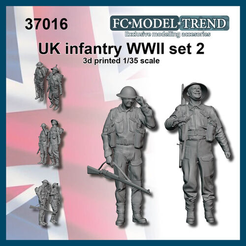 37016 UK soldiers WWII set 2, 1/35 scale.