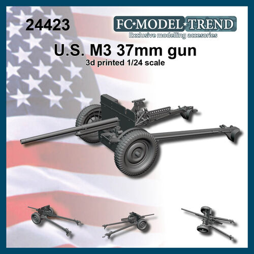 24423 Cañón USA de 37mm M3, escala 1/24.