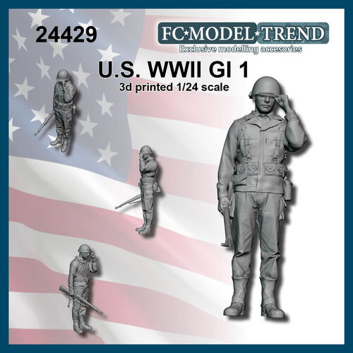 24429 US WWII soldier, 1/24 scale.