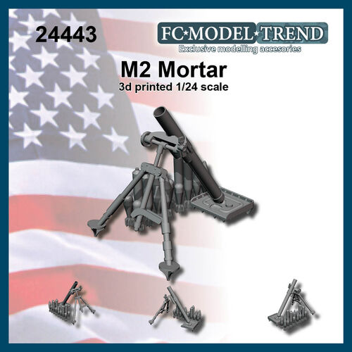 24443 Mortero USA M2, escala 1/24.