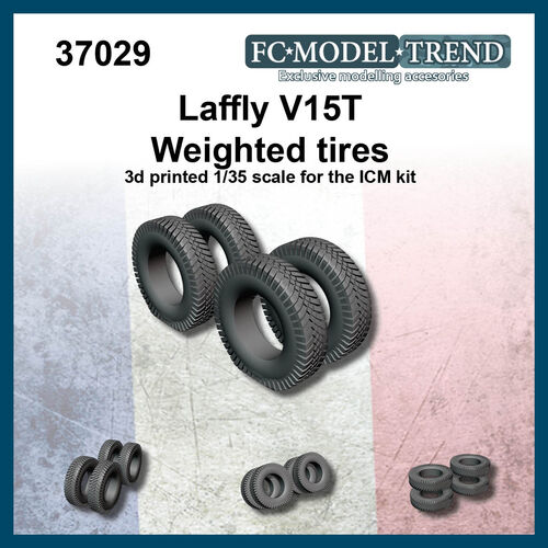 37029 Laffly V15T, neumáticos con peso. Escala 1/35.