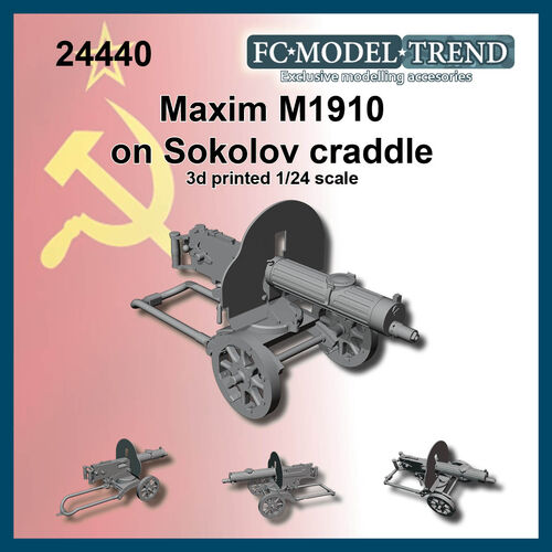 24440 Maxim 1910 en afuste Sokolov. Escala 1/24.