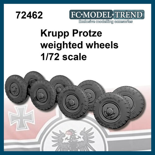 72462 Krupp Protze, ruedas con peso. Escala 1/72.