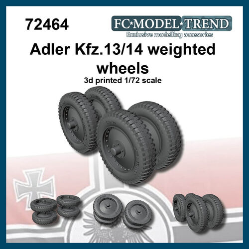 72464 Kfz. 13/14 ruedas con peso, escala 1/72.