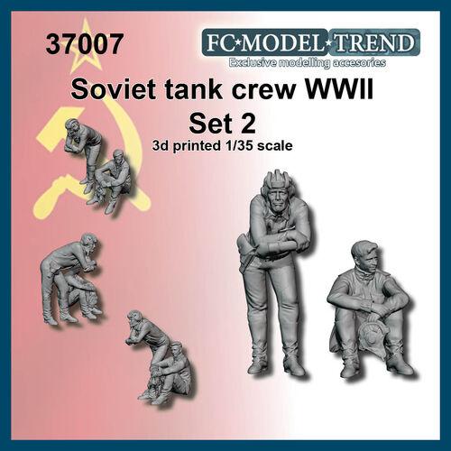 37007 Tripulacin de tanque sovitica WWII, set 2. Escala 1/35.