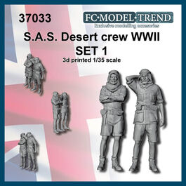 37033 SAS desert jeep crew, set 1, 1/35 scale.