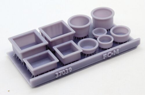 37039 Cubetas de plástico. Escala 1/35.