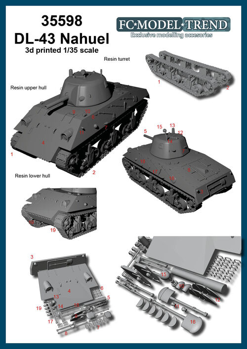 35598 Tanque argentino DL-43 Nahuel. Escala 1/35.