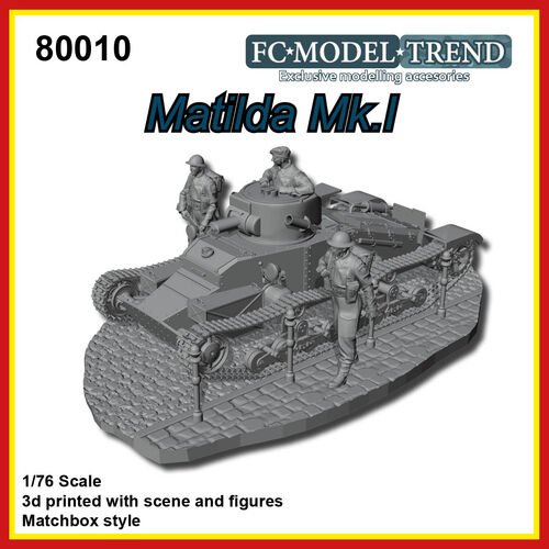80010 Matilda Mk I, diorama escala 1/76.