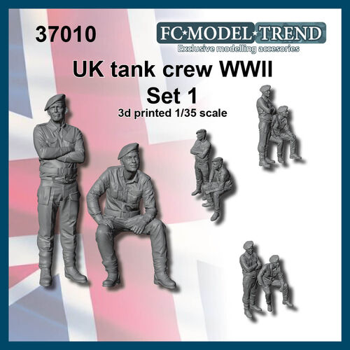 37010 Tripulacin de tanque britnica WWII set 1, escala 1/35.