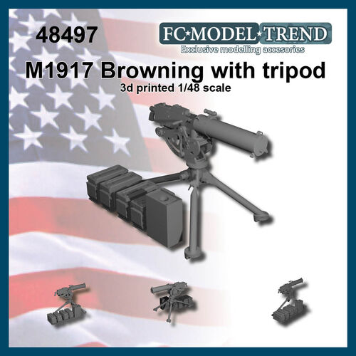 48497 M1917 Browning MG, escala 1/48.