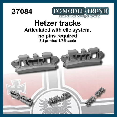 37084 Hetzer, cadenas articuladas. Escala 1/35.