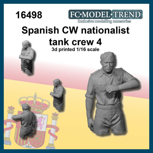 16498 Nationalist tank crew 4 SCW, 1/16 scale.