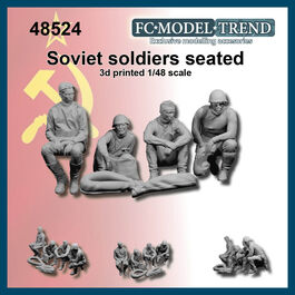 48524 Soviet soldiers seated. 1/48 scale.
