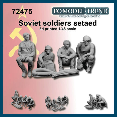 72475 Soldados soviéticos sentados. Escala 1/72.