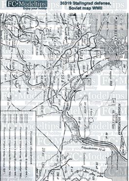 36319 Self adhesive paper base, Soviet map of Stalingrad defense WWII