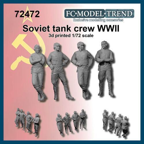 72472 Soviet tank crew WWII, 1/72 scale.