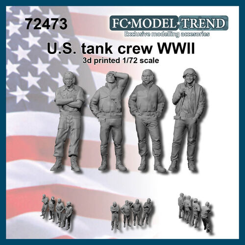 72473 Tripulación de carro USA WWII, escala 1/72.