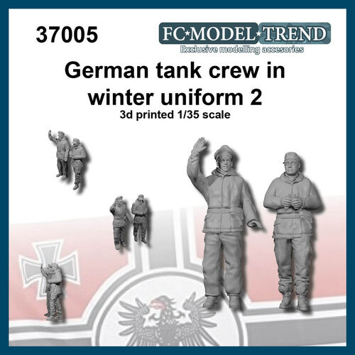 37005 Tripulación de carro alemán WWII, uniforme de invierno, set 2.