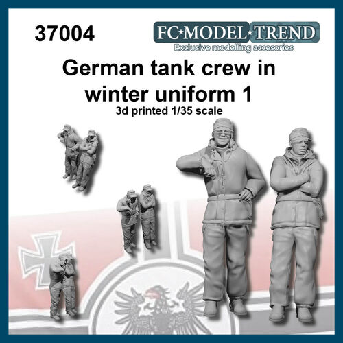 37004 Tripulación de carro alemán WWII, uniforme de invierno, set 1.