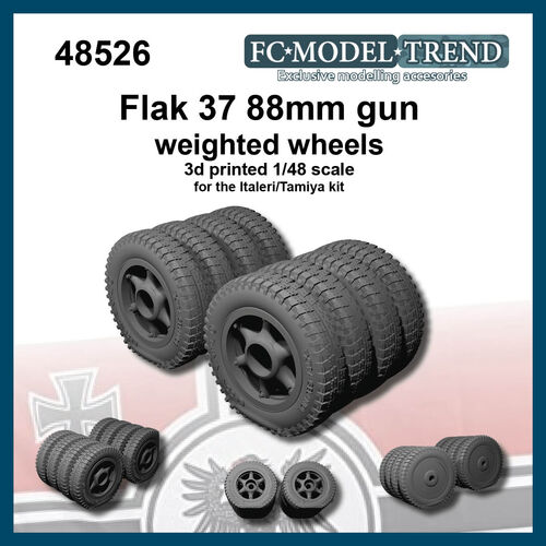 48513 Flak 18, ruedas con peso, escala 1/48.