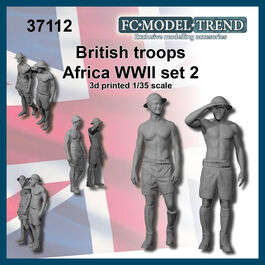 37112 UK soldiers Africa WWII set 2, 1/35 scale.