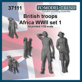 37111 UK soldiers Africa WWII set 1, 1/35 scale.