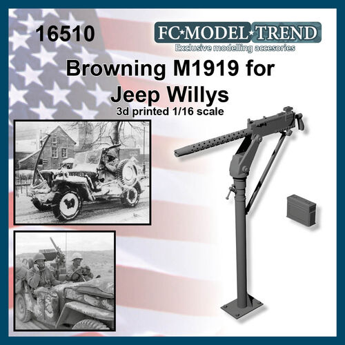 16510  Browning M1919 para Jeep, escala 1/16.