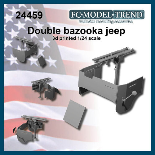 24459 Twin bazooka Jeep, 1/24 scale.