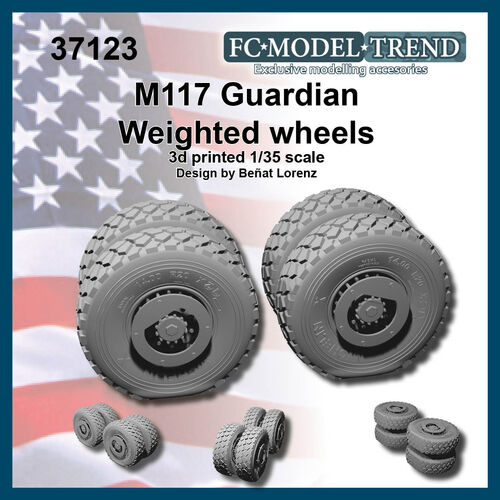 37123 M1117 Guardian ruedas con peso, escala 1/35.