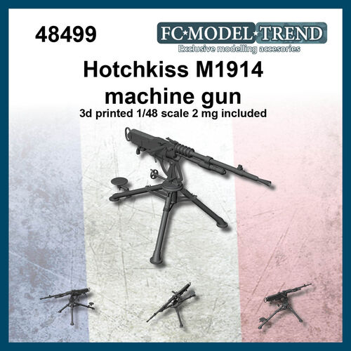 48499 Ametralladora Hotchkiss M1914, escala 1/48.