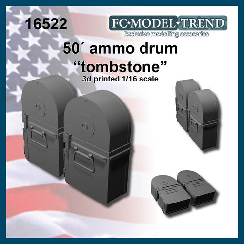 16522 50ammo drum "tombstone" 1/16 scale.