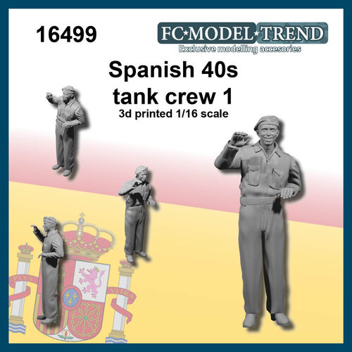 16499 Spanish tank crew 40s, 1/16 scale.