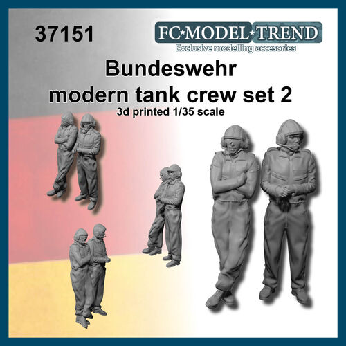 37151 Tripulacin de tanque Alemania moderno, set 2. Escala 1/35.