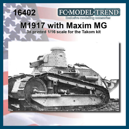 16402 M1917 light tank with maxim MG. 1/16 scale