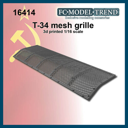 16414 T34 engine cover grille, 1/16 scale