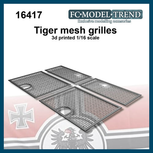 16417 Tiger engine cover grilles, 1/16 scale