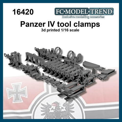 16420 Panzer IV, anclajes de herramientas, escala 1/16