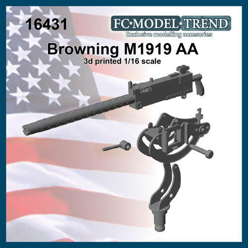 16431 Browning M1919 con montante AA M20, escala 1/16