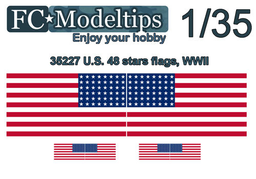 35227 adaptable flags U.S. 48 stars WWII