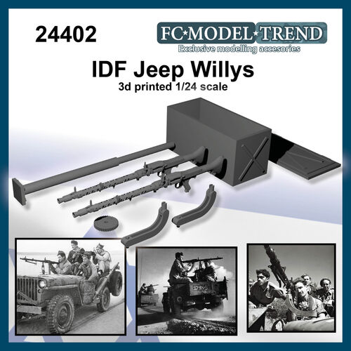 24402 IDF Jeep, 1/24 Scale