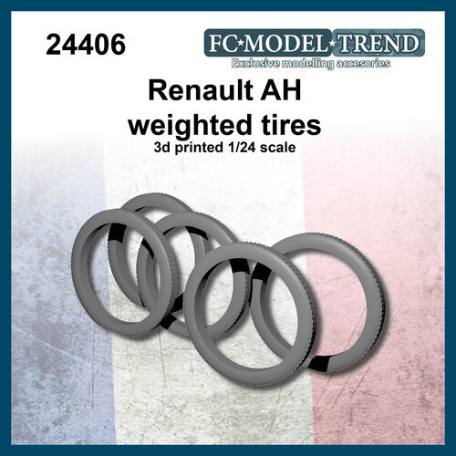 24406 Renault AH weighted tires, 1/24 scale