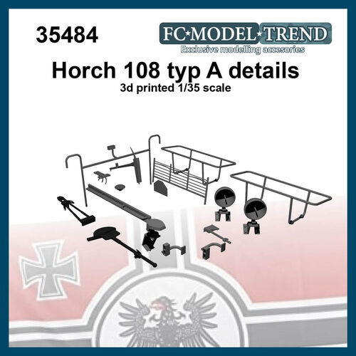35484 Horch typ 108a, detalles. Escala 1/35