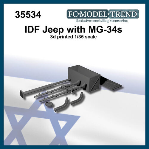 35534 IDF jeep con MG-34, escala 1/35