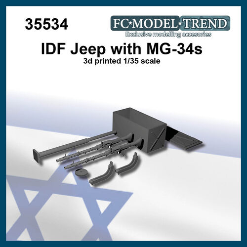 35534 IDF jeep with Mg 34, 1/35 scale