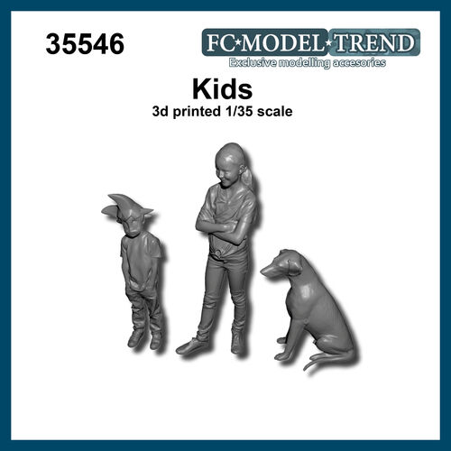 35546 Kids, set 2, 1/35 scale