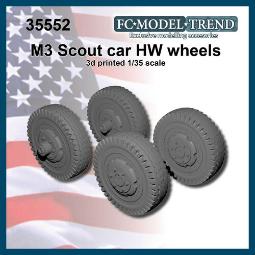 35552 M3 scout car, neumáticos de carretera, escala 1/35